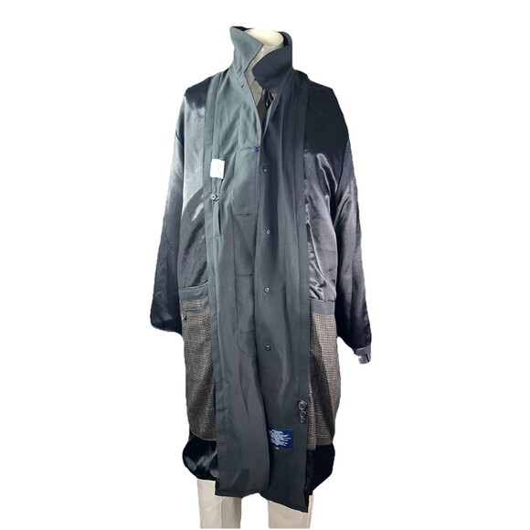 STAFFORD Men 42R Raincoat Travel Black Trenchcoat Jacket Removable Liner - Picture 8 of 15